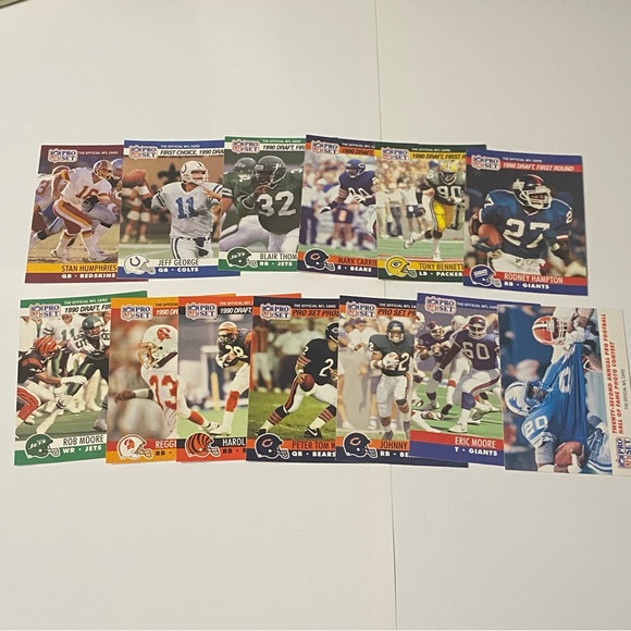 1989 - 1990 Pro Set Football Cards Lot of 87 Cards Vintage - Picture 4 of 8